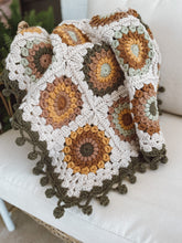 Load image into Gallery viewer, The August Blanket - Sunburst granny square blanket