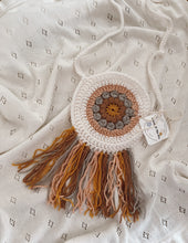Load image into Gallery viewer, Crochet little girls flower power crossbody