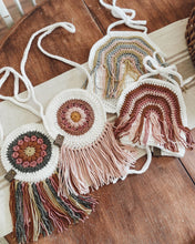 Load image into Gallery viewer, Crochet little girls flower power crossbody