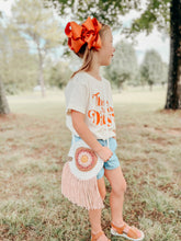 Load image into Gallery viewer, Crochet little girls flower power crossbody