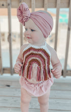 Load image into Gallery viewer, Crochet rainbow crop top