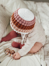 Load image into Gallery viewer, Crochet rainbow bonnet | boy or girl
