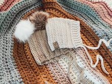 Load image into Gallery viewer, Crochet Baby Bonnet | Gender Neutral Bonnet | Newborn Bonnet | Toddler Bonnet | Child Bonnet |