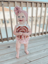 Load image into Gallery viewer, Crochet rainbow crop top