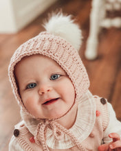 Load image into Gallery viewer, Crochet Baby Bonnet | Gender Neutral Bonnet | Newborn Bonnet | Toddler Bonnet | Child Bonnet |