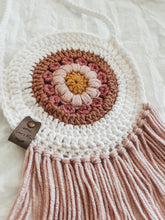 Load image into Gallery viewer, Crochet little girls flower power crossbody