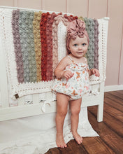 Load image into Gallery viewer, Crochet custom color rainbow blanket and lovey