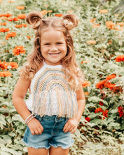 Load image into Gallery viewer, Crochet rainbow crop top