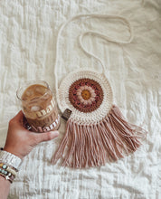 Load image into Gallery viewer, Crochet little girls flower power crossbody