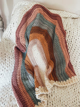 Load image into Gallery viewer, Crochet chunky rainbow blanket
