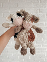 Load image into Gallery viewer, Mini Cow Crochet Lovey Toy
