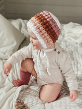 Load image into Gallery viewer, Crochet rainbow bonnet | boy or girl
